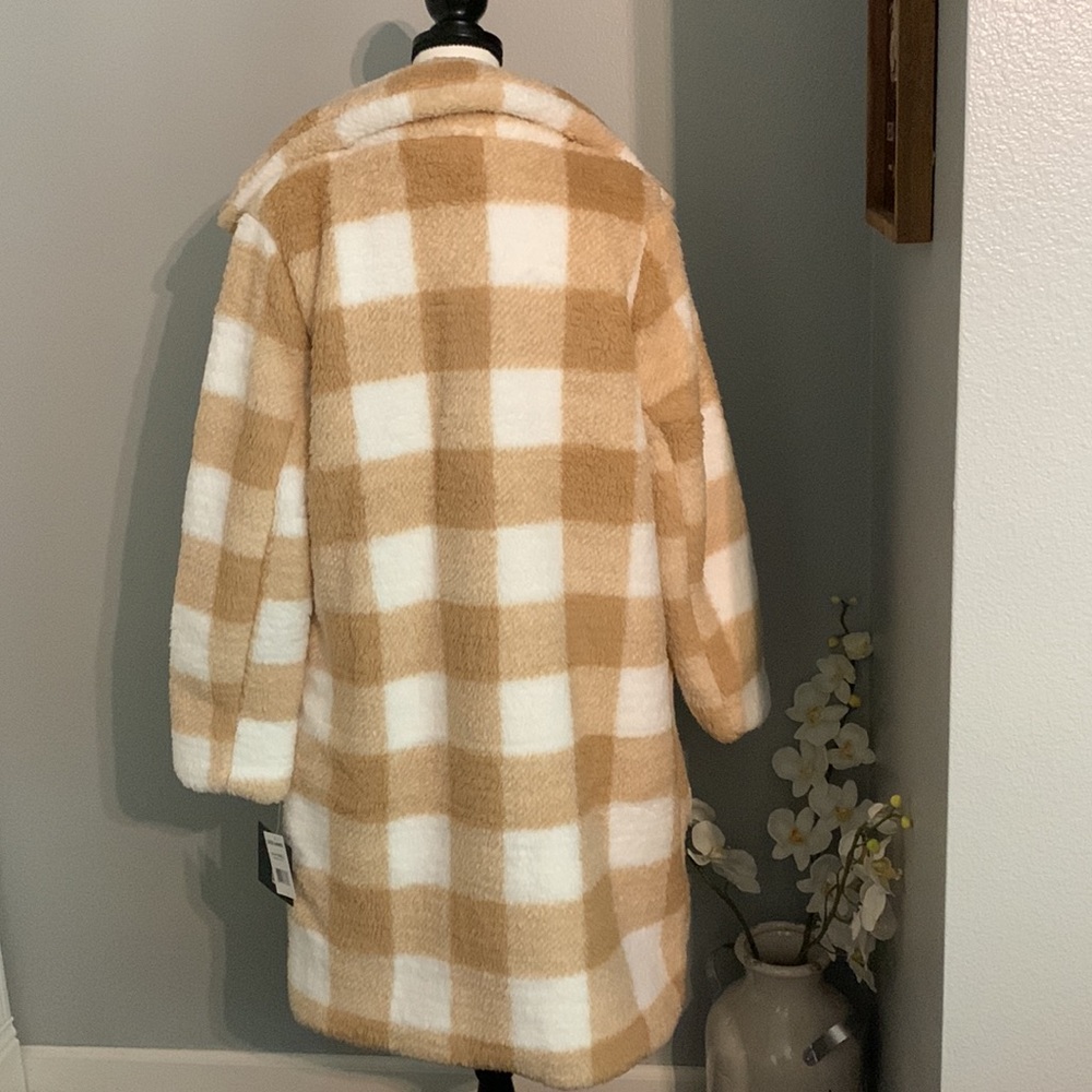 Steve Madden Sherpa Coat! Plaid! Size M, L, 3X! NWT! - Picture 4 of 12